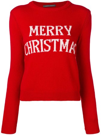Alberta Ferretti Merry Christmas Knit Sweater - Farfetch