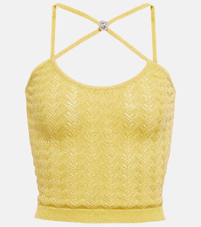 Lurex Knit Top in Yellow - Alessandra Rich | Mytheresa