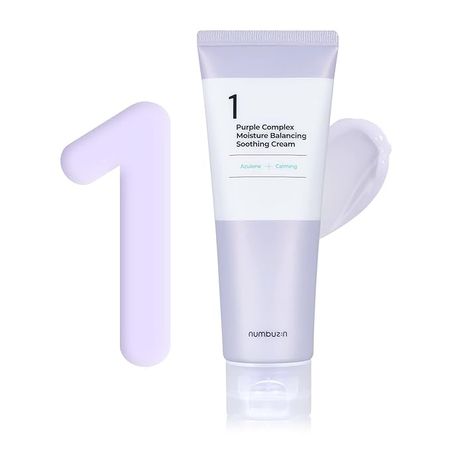 Amazon.com: numbuzin No.1 Purple Complex Moisture Balancing Soothing Cream | Lightweight Facial Moisturizer for Acne-Prone Skin | Korean Skin Care, 3.38 fl oz : Beauty & Personal Care