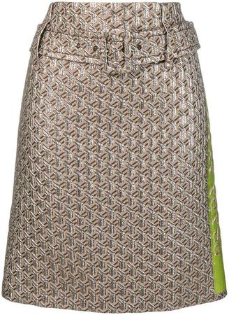 geometric pattern A-line skirt