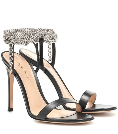 Gianvito Rossi - Debbie embellished leather sandals | Mytheresa