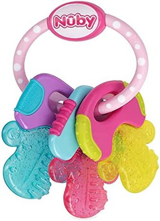 Amazon.com : Nuby Ice Gel Teether Keys : Baby Shape And Color Recognition Toys : Baby