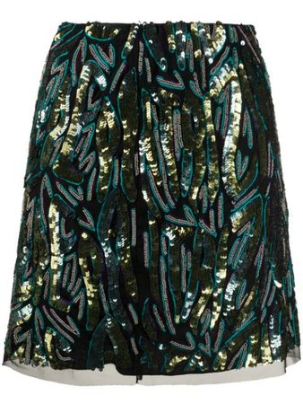 Patrizia Pepe Embellished Straight Mini Skirt - Farfetch
