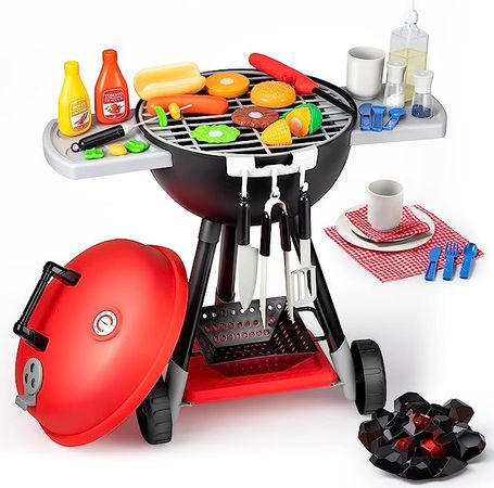 Amazon.com: JOYIN 34 PCS Cooking Toy Set, Kitchen Toy Set, Toy BBQ Grill Set, Little Chef Play, Kids Grill Playset Interactive BBQ Toy Set for Kids : Toys & Games