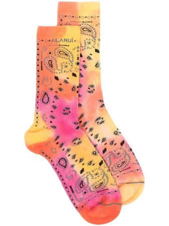 Alanui bandana-print tie-dye Socks - Farfetch