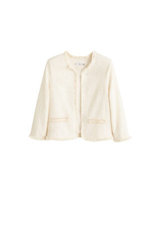 MANGO Tweed cotton jacket