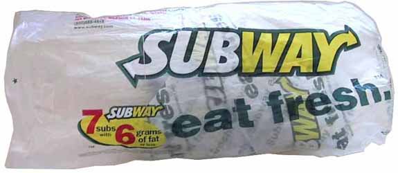 Subway - real product for Wacky Packages Slobway