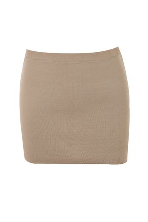 Clothing : Skirts : 'Mariella' Taupe Knit Mini Skirt