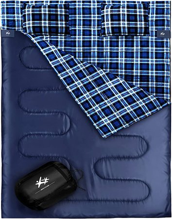 BESTEAM Sleeping Bag, Cool & Cold Weather for Backpacking, Hiking, Family Camping. Queen Size XL! Lightweight, Waterproof Sleeping Bags for Adults, Teens, Truck, Tent, Sleeping Pad : Sports & Outdoors