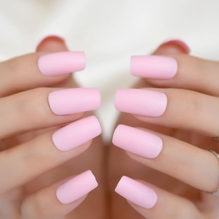 24pcs-Light-Pink-Matte-Pre-designed-Nail-Simple-Design-Long-Flat-Candy-False-Nails-Full-Wrap.jpg (1000×1000)