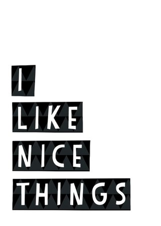 Trouva: I Like Nice Things Typography A3 Unframed Print