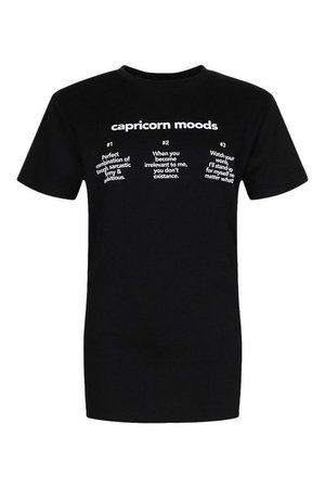 Capricorn Moods Horoscope T-Shirt | boohoo