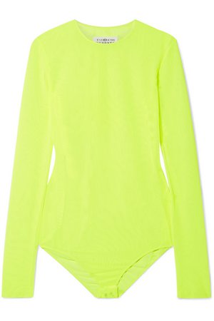 Maison Margiela | Neon stretch-mesh bodysuit | NET-A-PORTER.COM