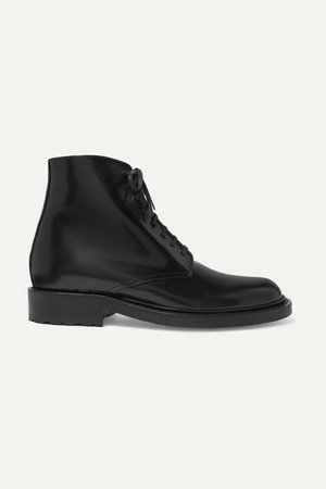 SAINT LAURENT | Army polished-leather ankle boots | NET-A-PORTER.COM