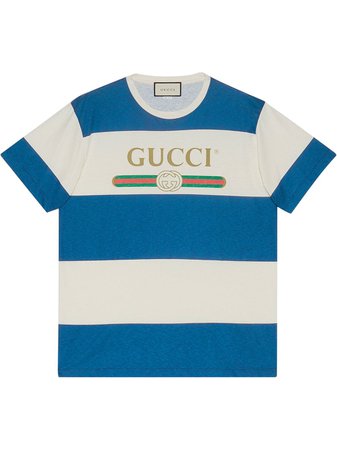 Gucci Logo Striped T-shirt - Farfetch