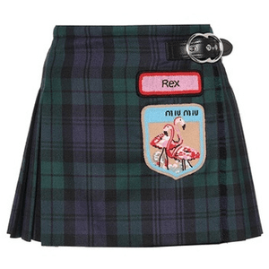 Plaid wool miniskirt with patches for $1,053.00 available on mytheresa URSTYLE.com