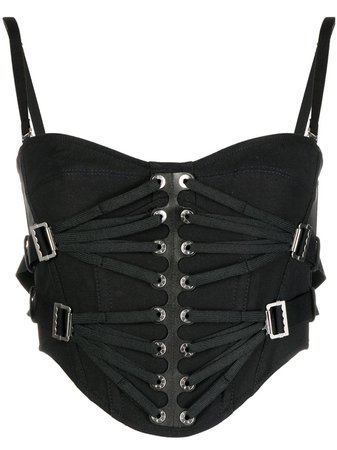Dion Lee laced-slider Cropped Corset - Farfetch