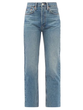 RE/DONE Rigid Stove Pipe high-rise straight-leg jeans