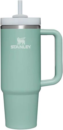 Amazon.com | Stanley Adventure Eucalyptus 30oz - Reusable Vacuum Quencher Tumbler with Straw, Leak Resistant Lid, Insulated Cup, Maintains Cold, Heat, and Ice for Hours: Tumblers & Water Glasses
