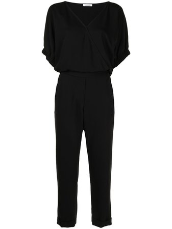 P.A.R.O.S.H. three quarter-sleeved jumpsuit black D790125PANTY - Farfetch