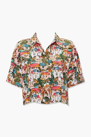 Tropical Town Print Shirt | Forever 21