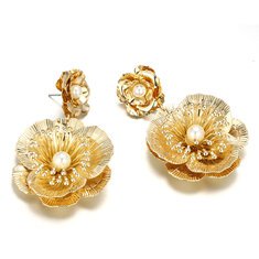 Bohemian Flower Tassels Drop Earrings Vintage Antique Gold Earrings for Women online - NewChic