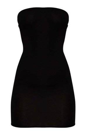 black tube dress