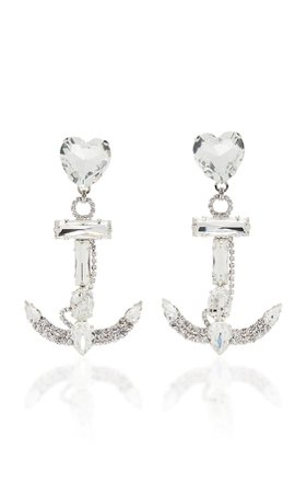 Crystal Anchor Earrings by ALESSANDRA RICH