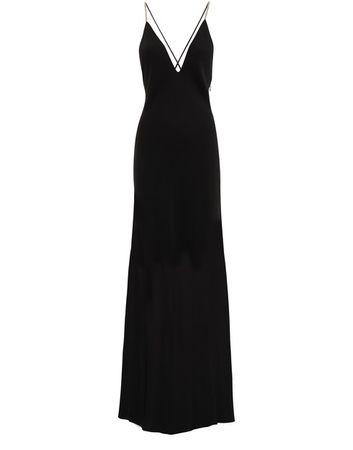 Women's Lingerie dress in satin-lined crepe with rhinestones | CELINE | 24S