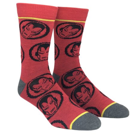 2 Pair Pack Marvel Iron Man Superhero Socks