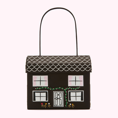 Lulu Guinness Black No.8 Portobello House Handbag