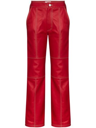 Kirin Leather straight-fit Trousers - Farfetch