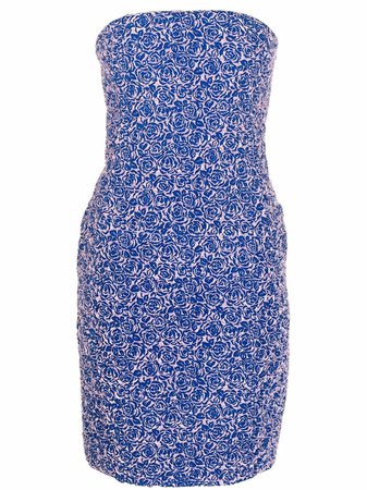 Christian Dior 2010s pre-owned floral-pattern Strapless Fitted Dress - Farfetch