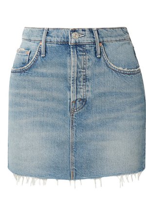 Mother | The Vagabond distressed denim mini skirt | NET-A-PORTER.COM