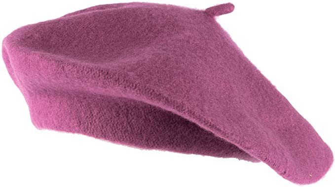 Hat To Socks Wool Blend French Beret for Men and Women in Plain Colours (Pearly Purple) at Amazon Women’s Clothing store