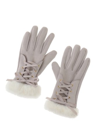 String Suede Gloves (Fashion Accessories / Gloves) | LIZ LISA (Liz Lisa) Mail Order | Fashion Walker