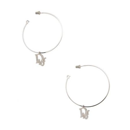 dior hoop earrings silver - Google Search