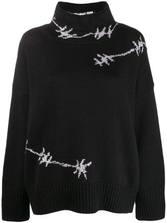 barbed wire knitted sweatshirt