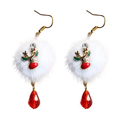 YHCWJZP Christmas Earrings,Women Santa Claus Elk Pompom Rhinestone Dangle Hook Earrings Xmas Jewelry Christmas Decoration Christmas Supplies: Amazon.ca: Sports & Outdoors
