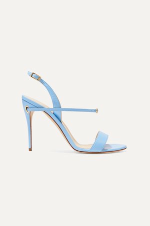 Blue Tommaso 105 leather slingback sandals | Jennifer Chamandi | NET-A-PORTER