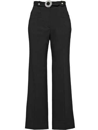 Pantalones de talle alto con detalles Miu Miu por 890€ - Compra online AW19 - Devolución gratuita y pago seguro