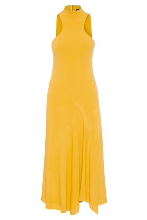 Vestido Malha Crepe Color Animale - Amarelo - oqvestir