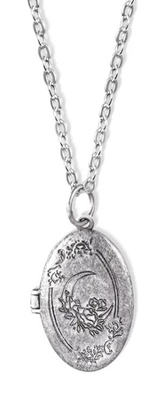 silver moon locket