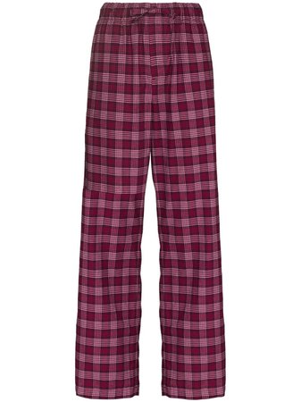 TEKLA Flannel straight-leg Pajama Trousers - Farfetch