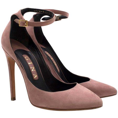 Gina Dusty-Pink Suede Pumps SIZE 5 For Sale at 1stDibs