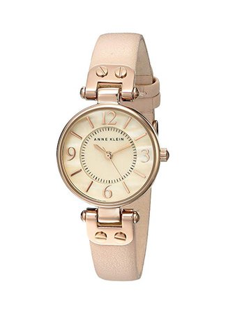Amazon.com: Anne Klein 10/9442rglp de la mujer Rose Gold-Tone Reloj con Banda de piel: Anne Klein: Watches