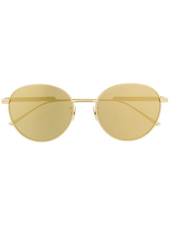 Bottega Veneta Eyewear Round Frame Sunglasses - Farfetch