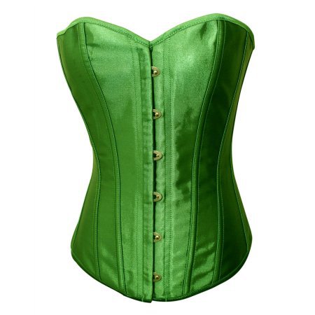 Chicastic Emerald Green Satin Sexy Strong Boned Corset Lace Up Bustier Top - 3-4 XL - Walmart.com