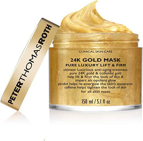 Peter Thomas Roth Peter Thomas Roth 24K Gold Pure Luxury Lift and Firm Mask, 5 Ounce Tapones para los oídos 2 Centimeters Negro (Black): Amazon.es: Equipaje