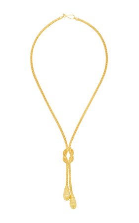 18K Gold Hercules Knot And Lions Heads Necklace by Ilias Lalaounis | Moda Operandi
